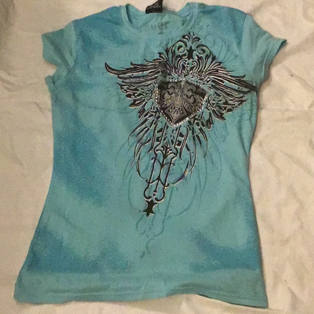 Light blue short sleeve shirt